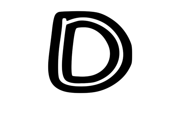 Bold Outlined Comic Mono Letter D Review