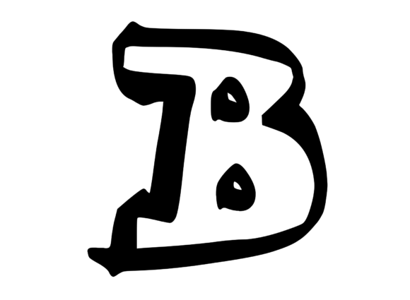 Bold Punk Hand Drawn Mono Letter B Review