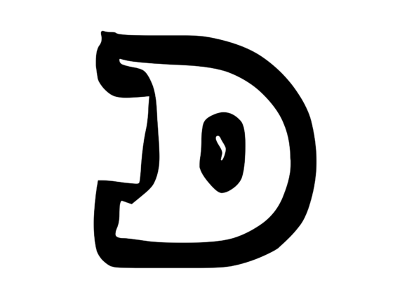 Bold Punk Hand Drawn Mono Letter D Review