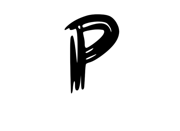 Old Brush Stroked Mono Letter P Review