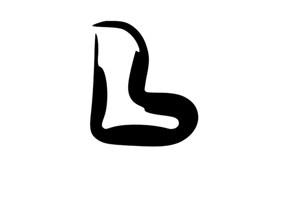 Rounded Fat Marker Pen Mono Letter L